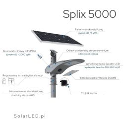 Lampa solarna SolarLED Splix 5000